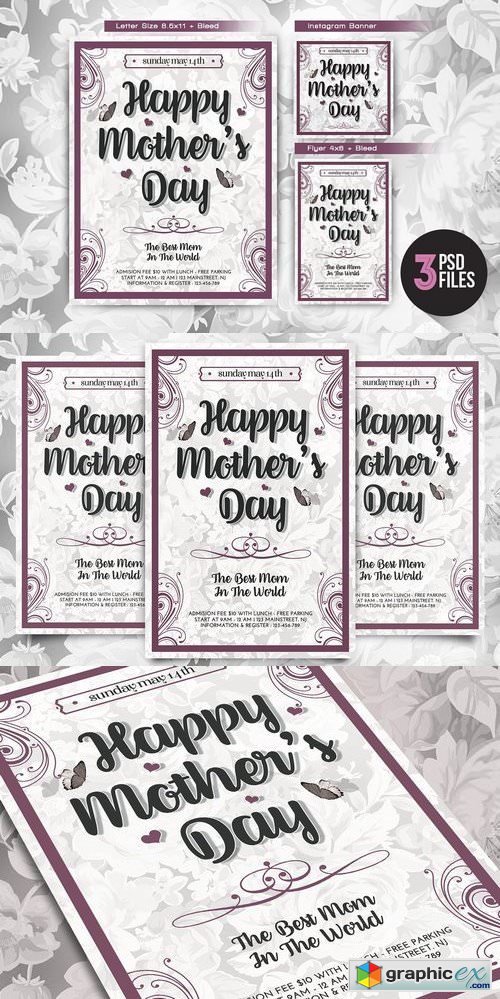 Mother's Day Flyer Template 1419256