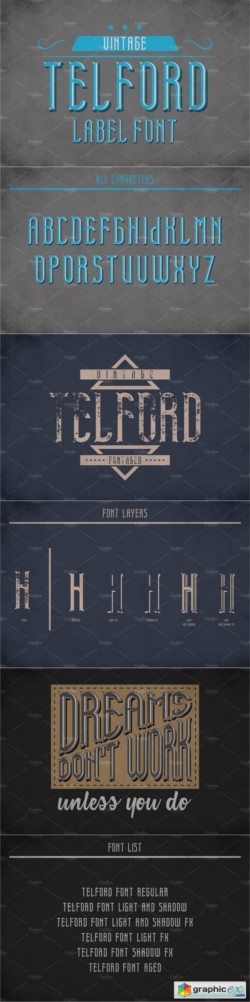 Telford Vintage Label Typeface 1877514