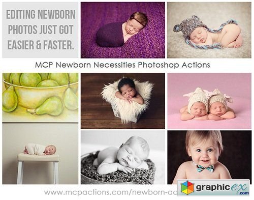MCP Newborn Necessities Photoshop Actions