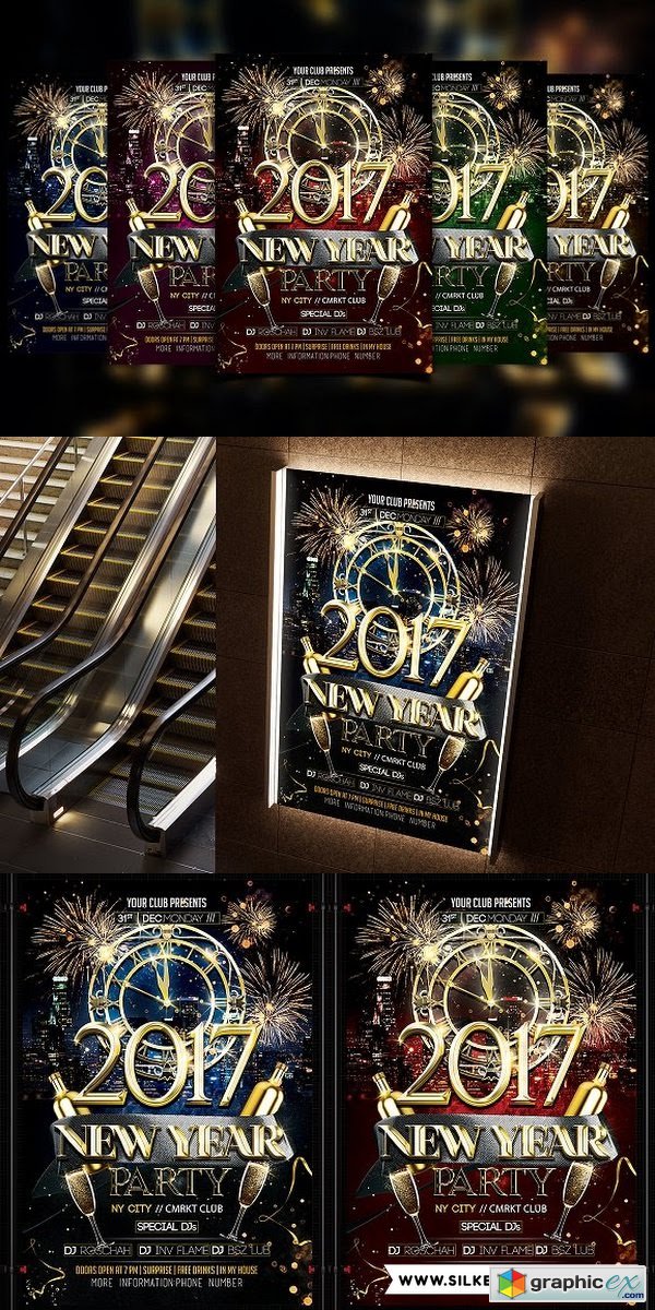 New Year Flyer Template 2129589
