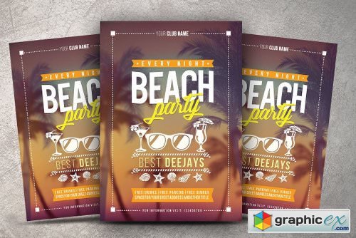 Beach Party Flyer 2104817