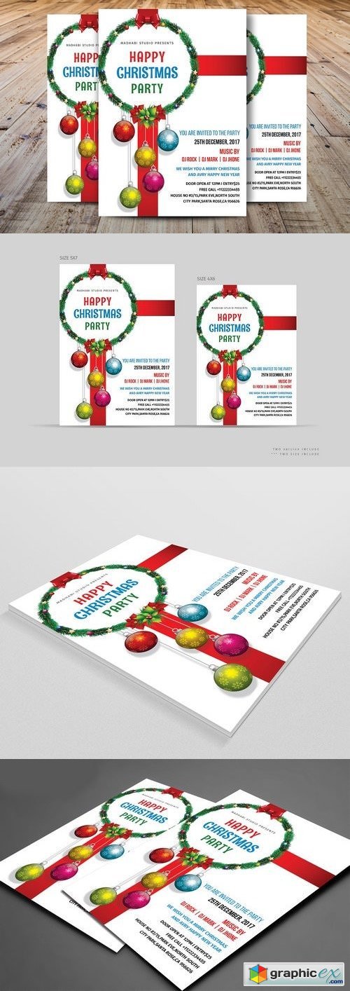 Christmas Party Flyer Template 2029484