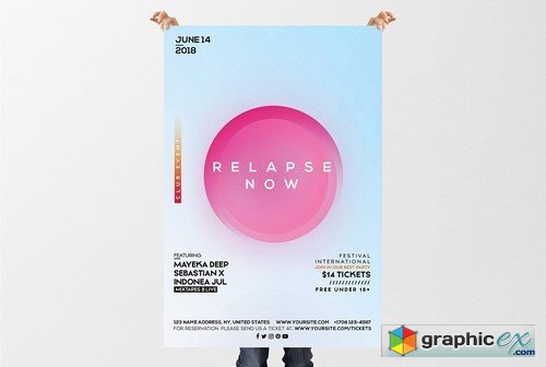 Relapse Now - Alternative PSD Flyer