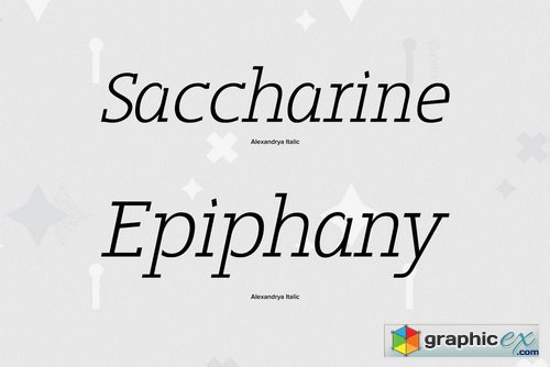 Alexandrya Font Family