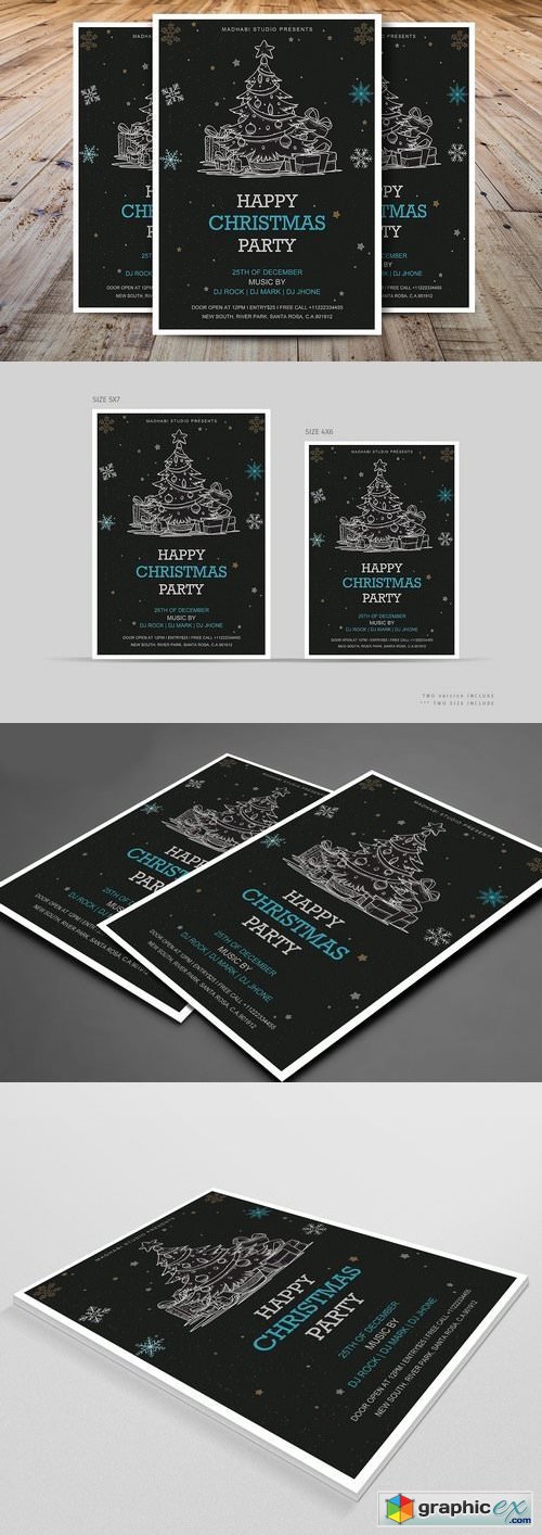 Christmas Party Flyer Template 2017107