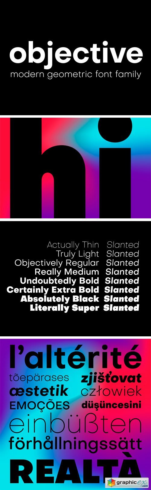 Objective Font Family