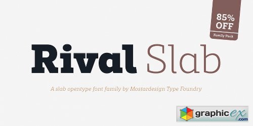 Rival Slab Font Family - 16 Fonts