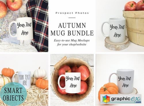 Autumn Mug Mock up Photo Bundle
