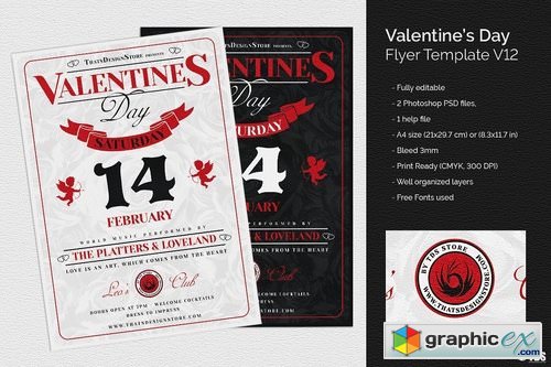 Valentines Day Flyer Template V12 2134004