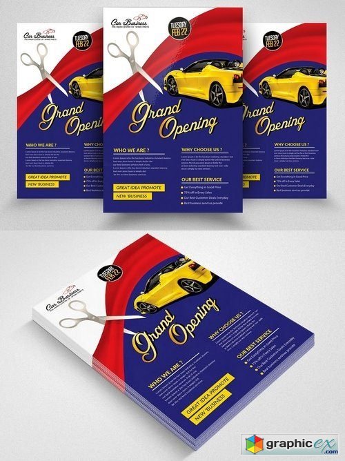 Grand Open Party Flyer Template