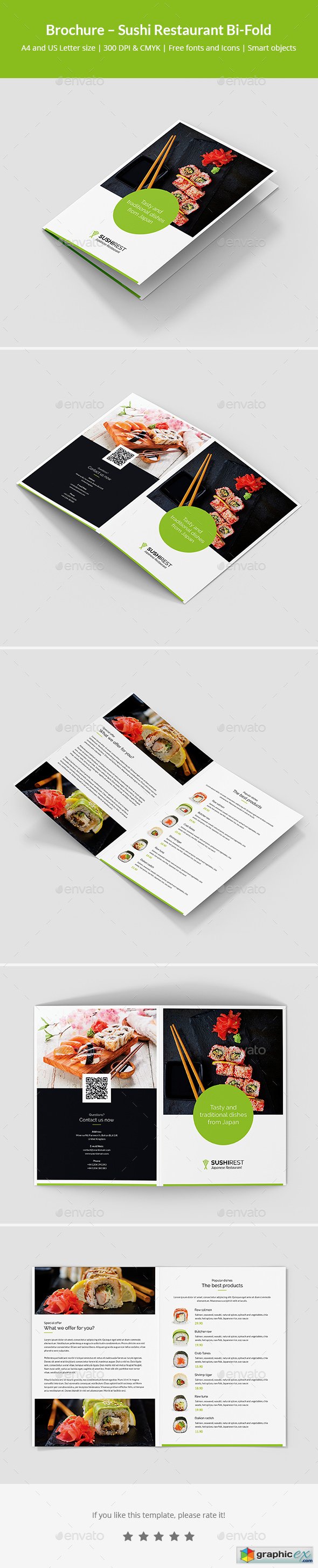 Brochure  Sushi Restaurant Bi-Fold