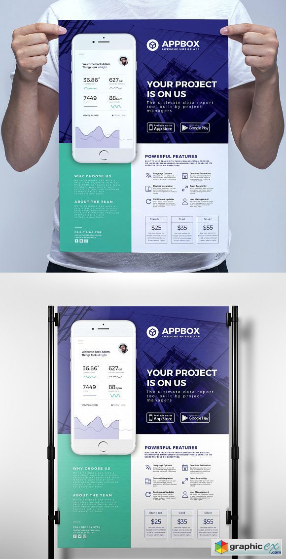 Mobile App Poster Template