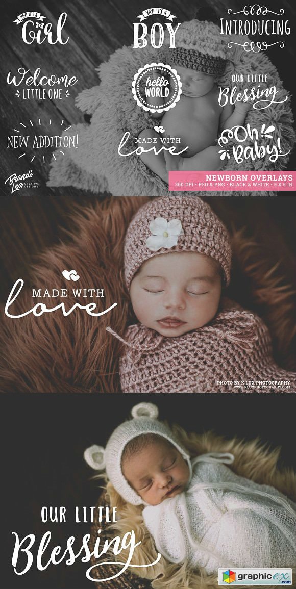 Newborn Photography Overlays