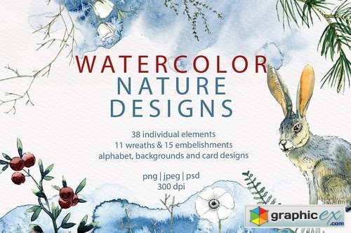 Watercolor all seasons designs