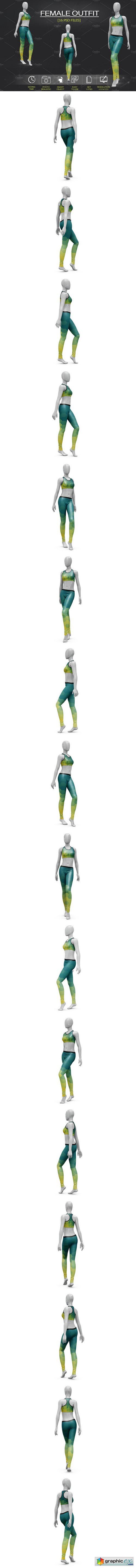 Female Sport Outfit Vol.1 Mockup