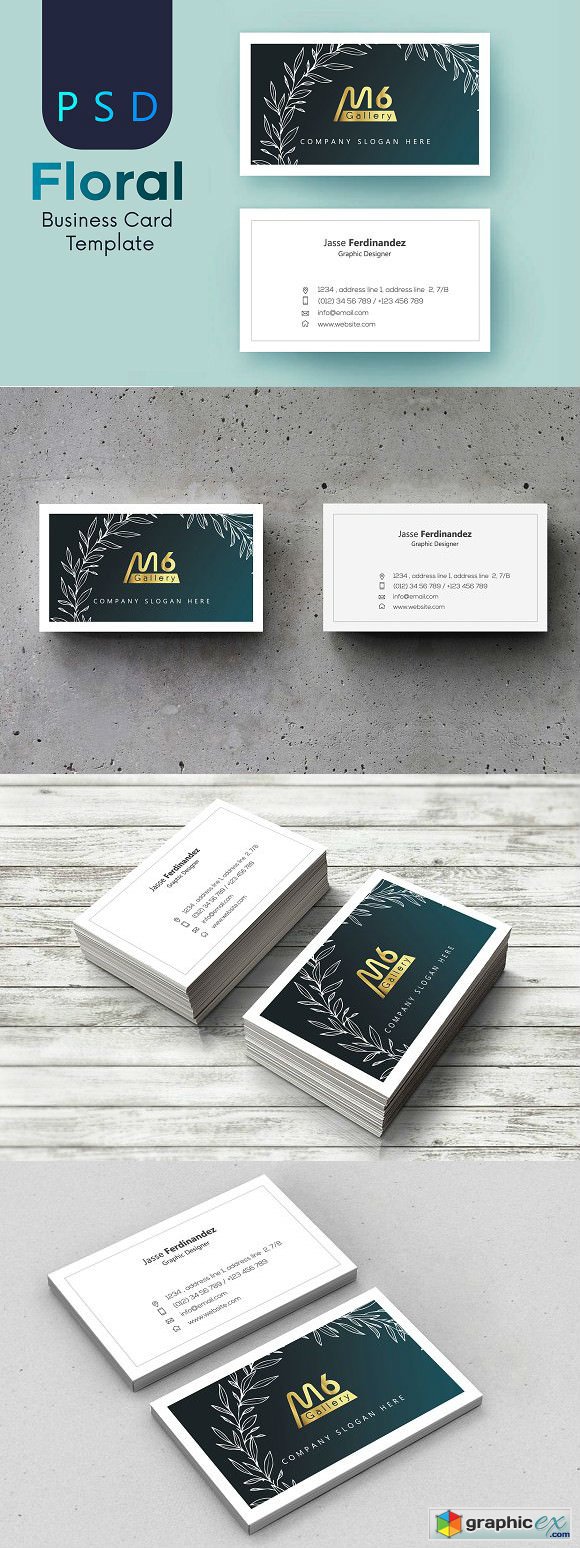 Floral Business Card Template- S06