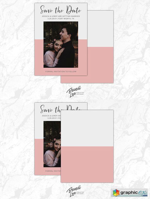 Save the Date Card Template 2180205