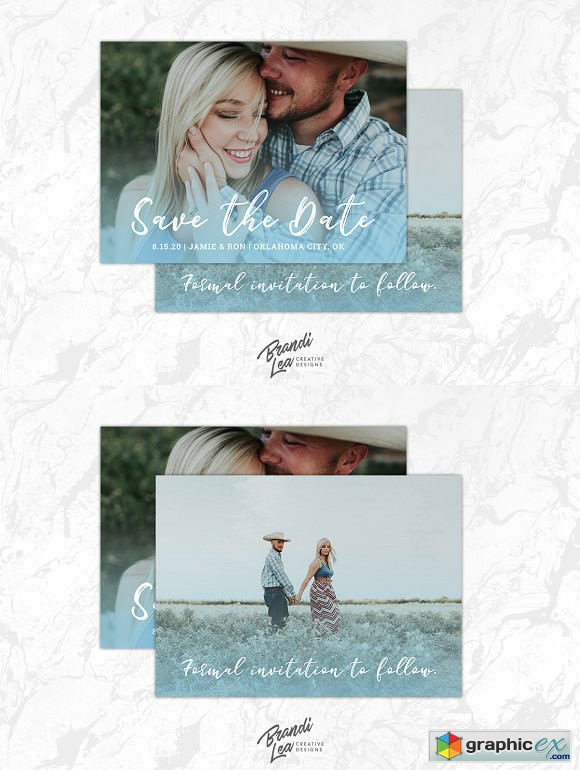 Save the Date Card Template 2180208