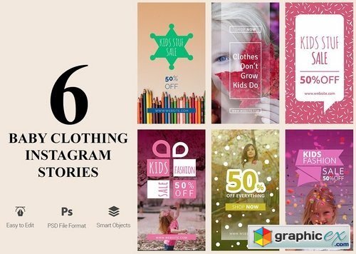 6 Baby Clothing Instagram Stories