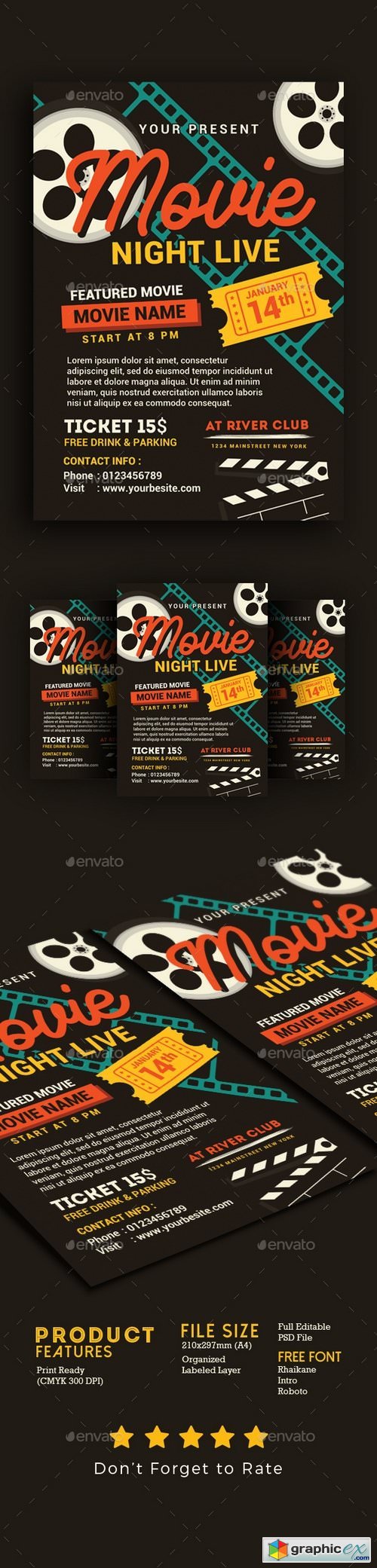 Movie Night/Movie Time Flyer