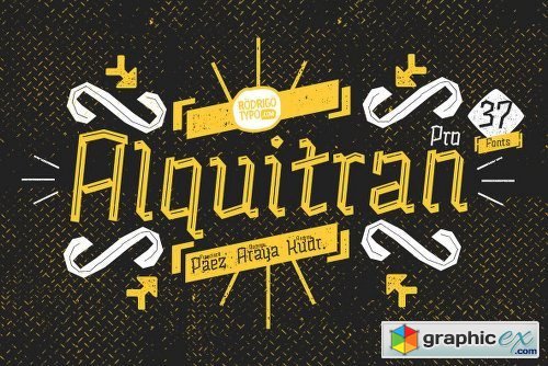 Alquitran Pro Font Family - 37 Fonts