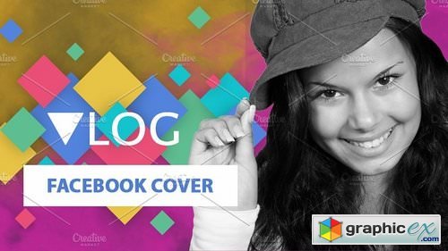 Vlog hero facebook cover template