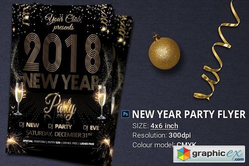 New Year Party Flyer 1928123