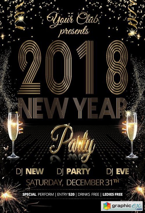 New Year Party Flyer 1928123