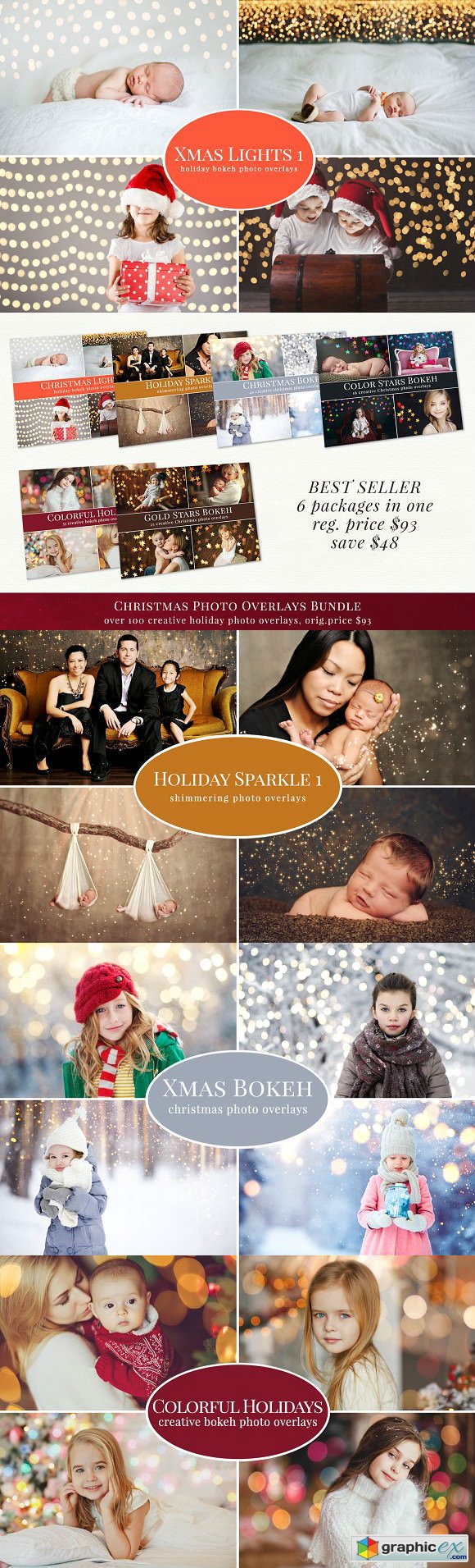 Christmas photo overlays - bundle