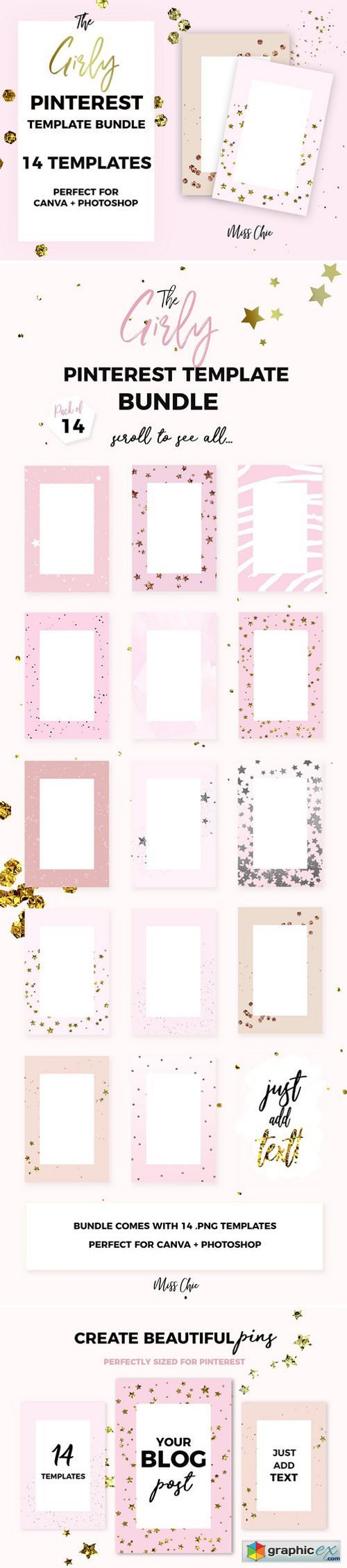 The Girly Pinterest Template Bundle