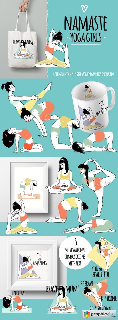 NAMASTE! Yoga Girls Graphics