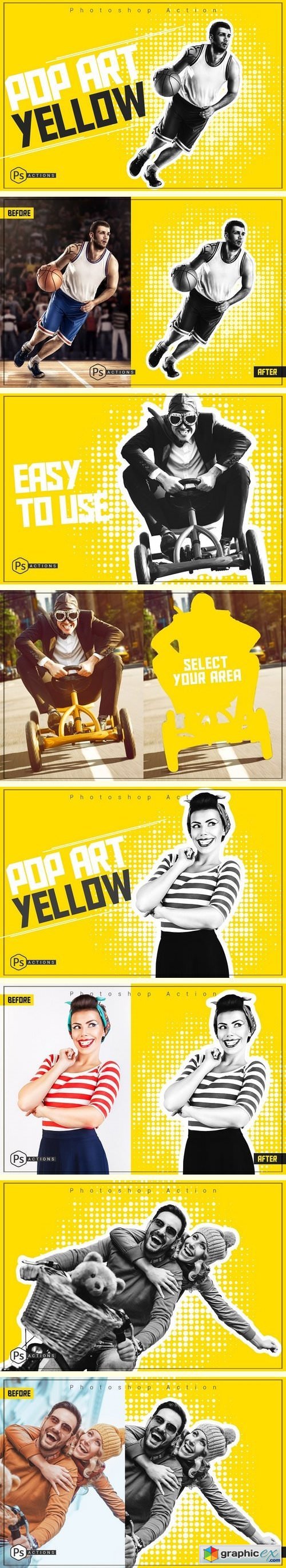 Pop Art Yellow Action