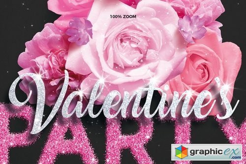 Valentine's Day Party Flyer Template 2207189