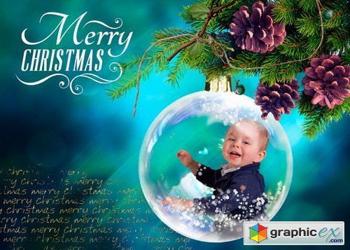 Christmas Snow Globes photo overlays