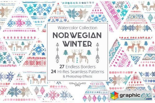 Norwegian Winter - Seamless Patterns