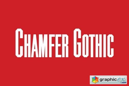 Chamfer Gothic Font Family
