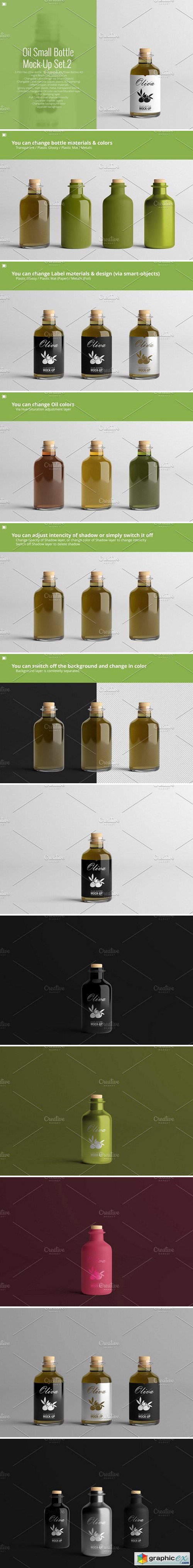 Oil Small Bottle Mock-Up Set.2