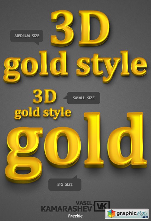 3D Gold Styles for Photoshop