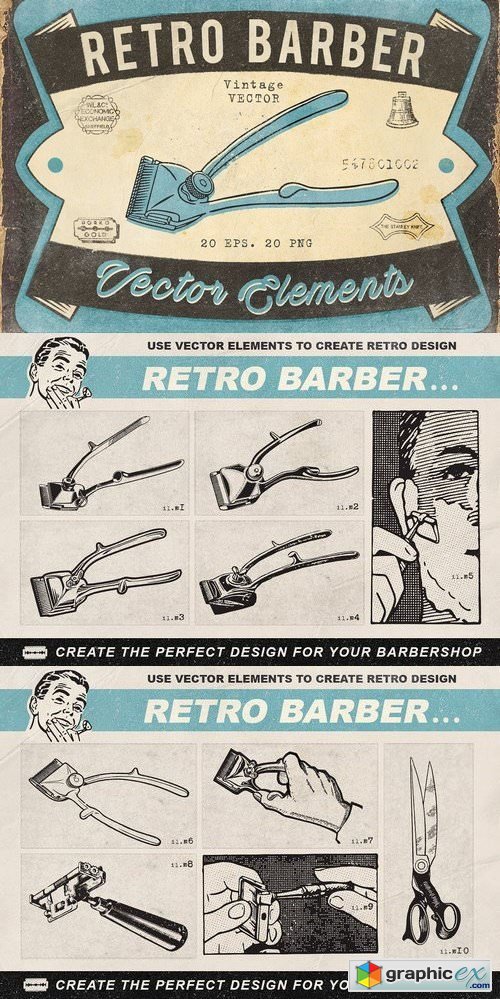 Retro Barber Pack