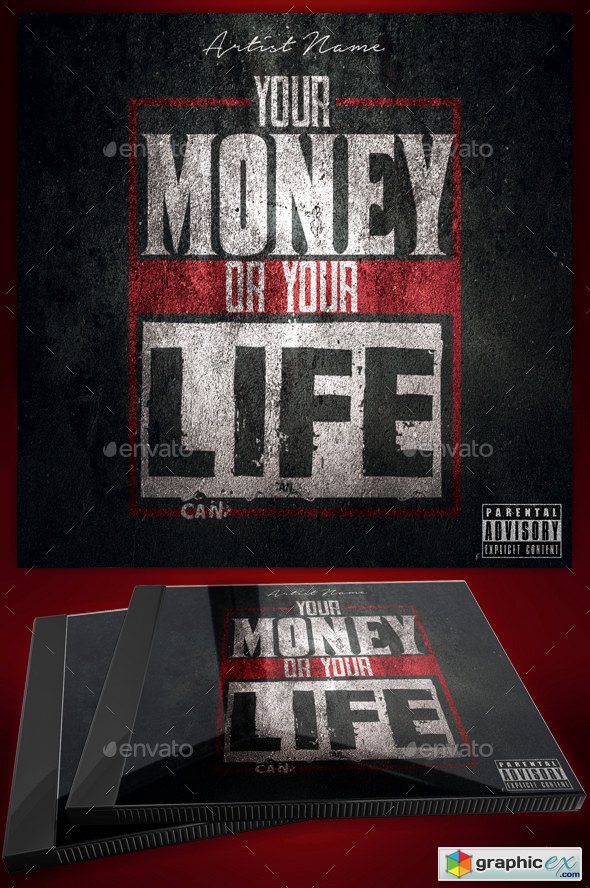 Money or Your Life Mixtape Cover Flyer Template
