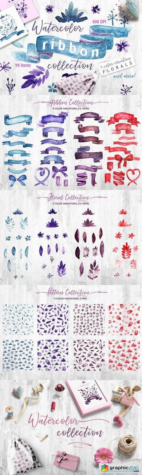Watercolor Ribbon Collection