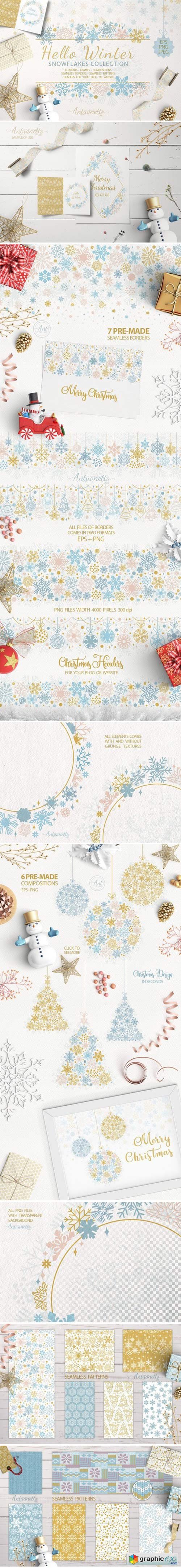 Sparkling snowflakes collection