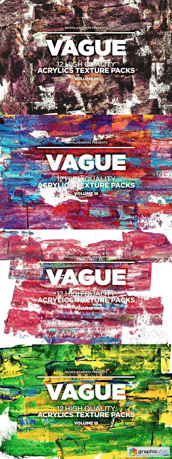 Vague III 12 Acrylics Textures