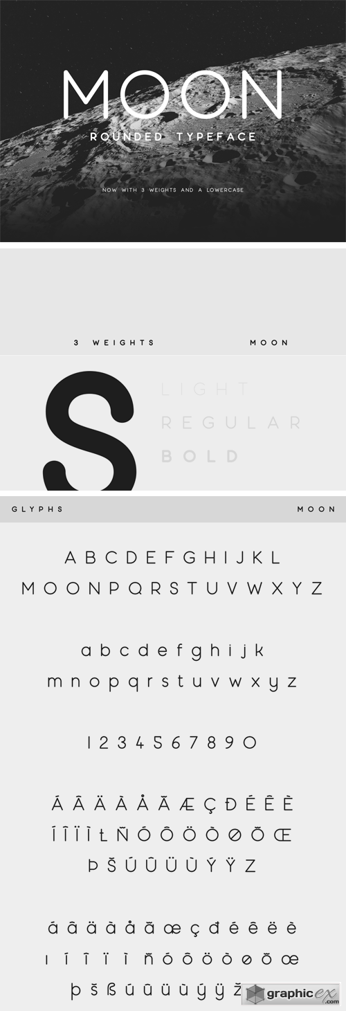 Moon Rounded Typeface