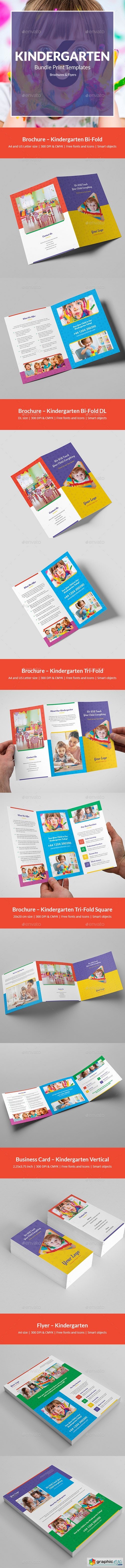 Kindergarten  Bundle Print Templates 6 in 1
