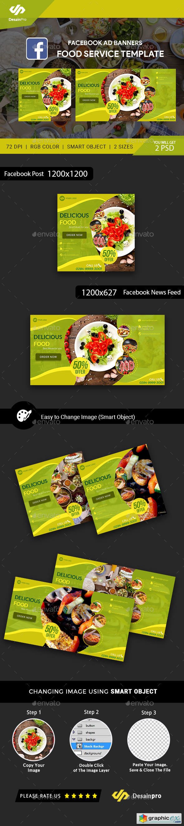 Food Business Services FB Ad Banners - AR