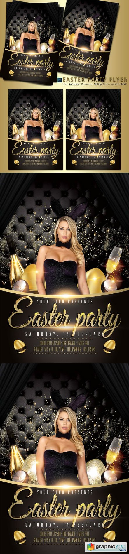 Happy Easter Party Flyer