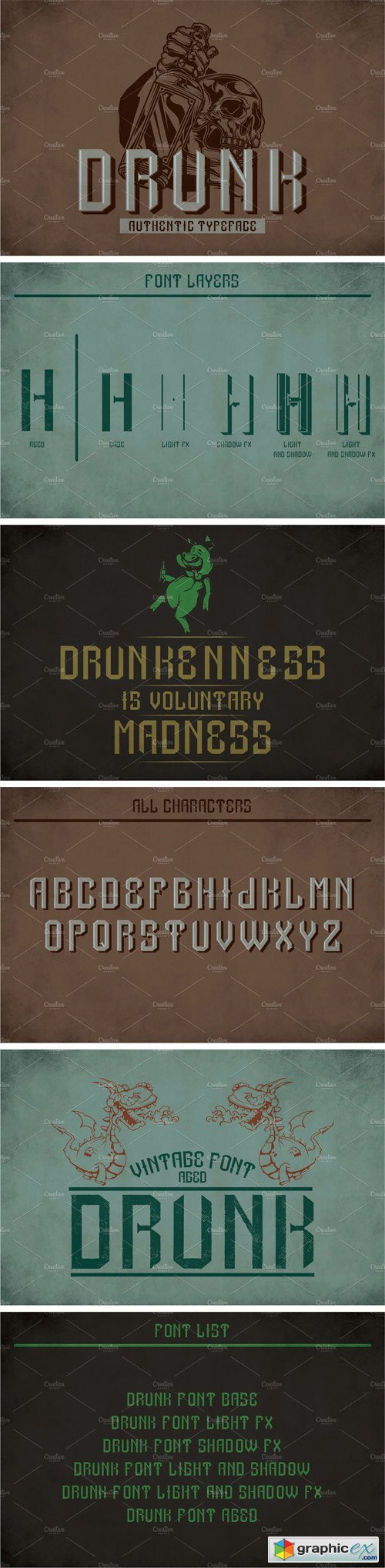 Drunk Modern Label Typeface