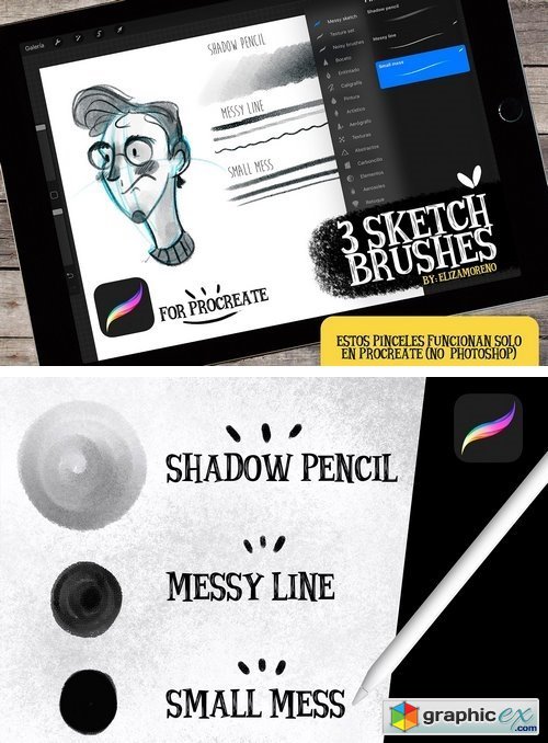 Sketch brushes for PROCREATE