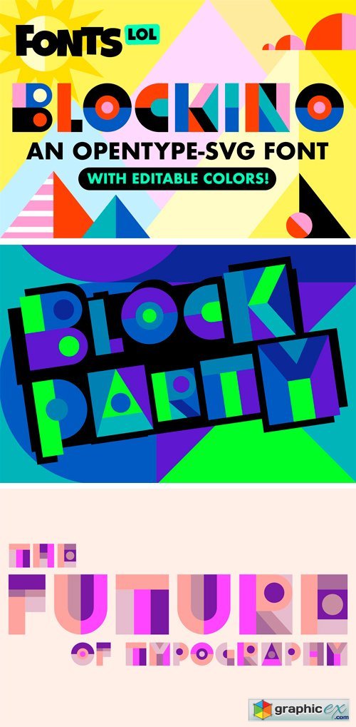 Blockino: Opentype-SVG Color Font